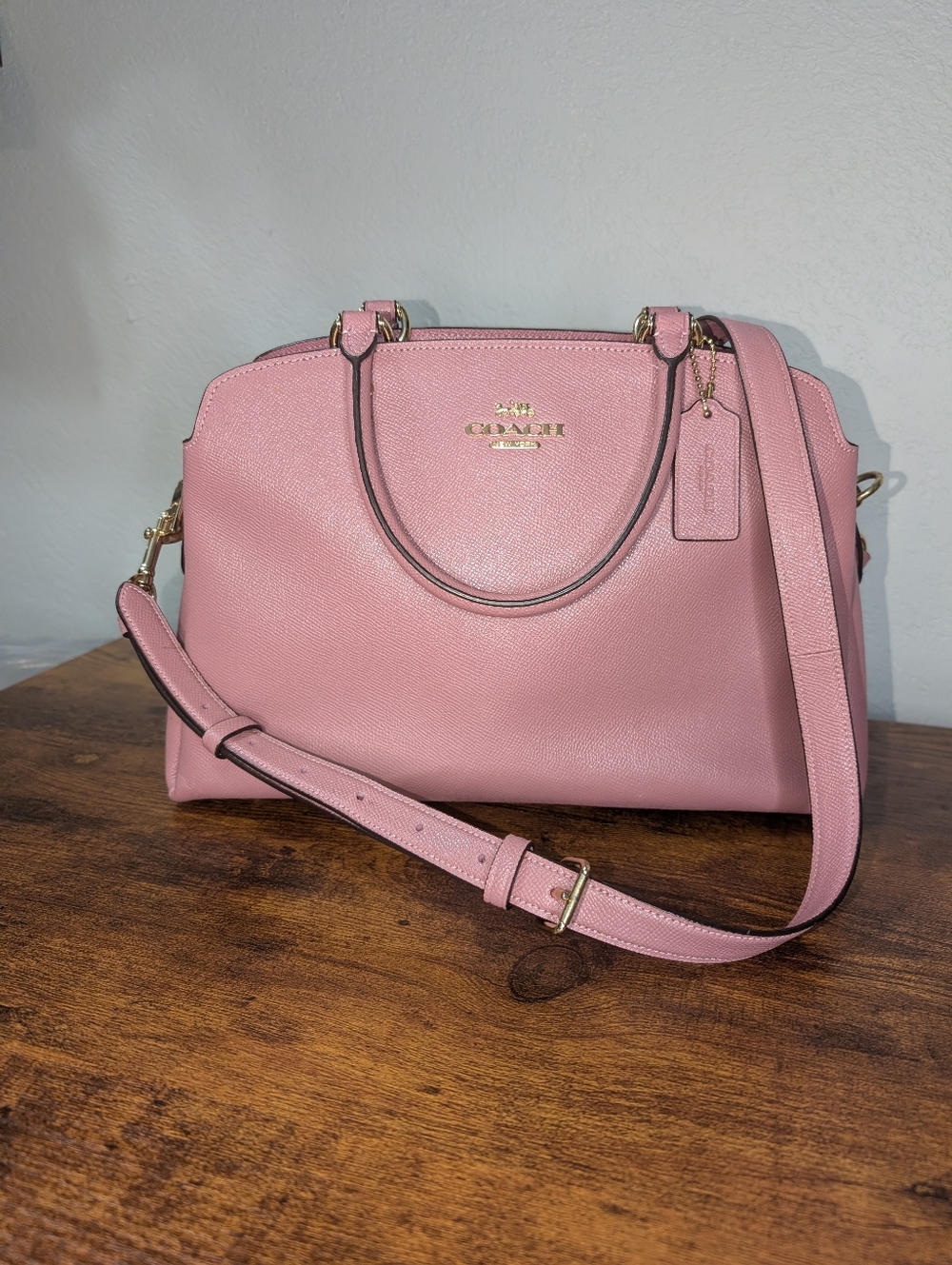 Coach Pink Satchel with Gold Hardware